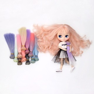 SOULSPACE Bjd Tóc Giả, Màu Gradient Nhiều Màu Sắc Búp Bê Tóc, 2024 15 * 100CM DIY Đồ Chơi Trẻ Em Quà Tặng Cho 1 / 4 1 / 6 1 / 8 Bjd
