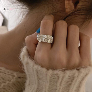 Julyhot Mới Màu Bạc Nhẫn Dành Cho Nữ Thời Trang Sáng Tạo Kim Loại Không Đều Hình Học Sáng Tạo Mở Nhẫn Đảng Tính Khí Món Quà Trang Sức Massivedeals