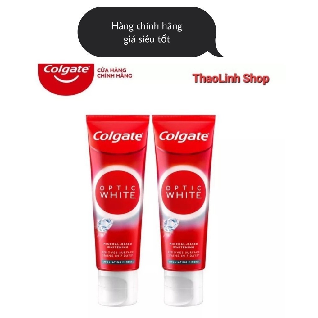 (xả Kho) Kem đánh Răng Làm Trắng Răng Colgate Optic White Từ Khoáng Núi 