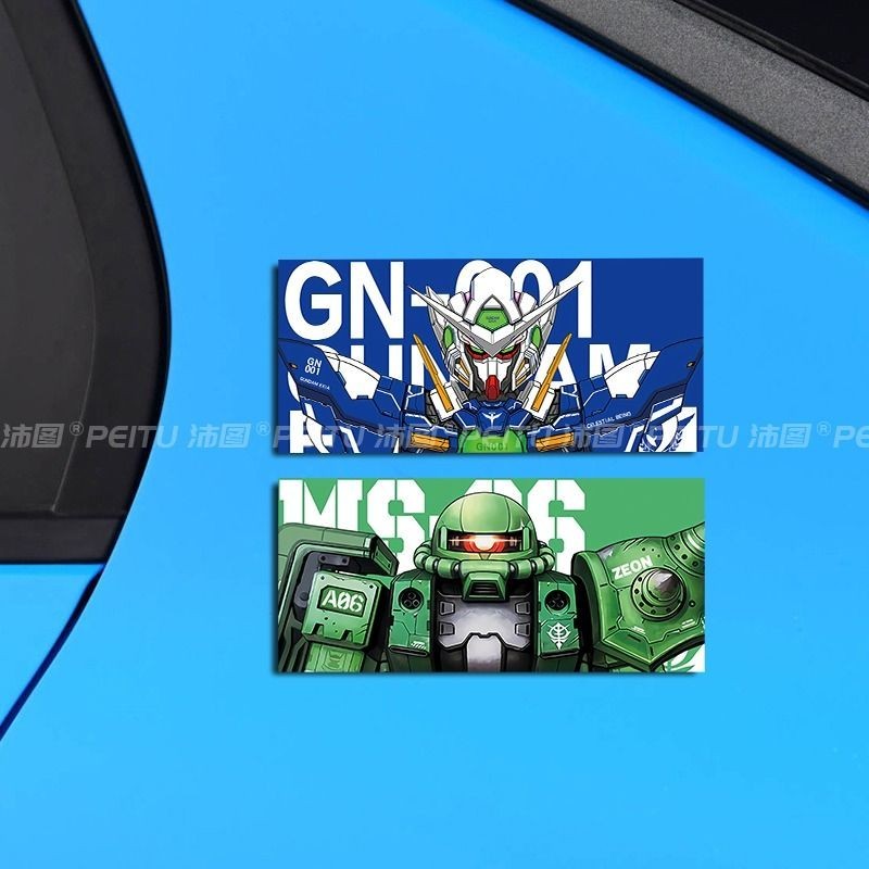 Hoạt Hình Hoạt Hình Anime Xe Máy Chiến Binh Xước Độc Đáo Gundam Động Cơ Phản Quang Dán Xe Ô Tô Sáng Tạo Dán Robot
