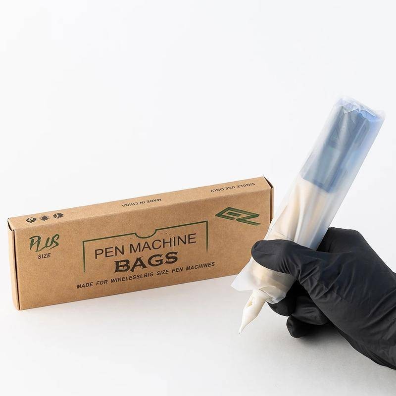 Hộp tráng men|Eztat2 200 chiếc Vỏ máy xăm dùng một lần - Túi đựng bút nhựa