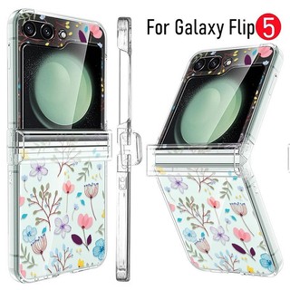 Ốp điện thoại Trong Suốt Họa Tiết Tình Yêu Nhiều Màu Sắc Cho Samsung Galaxy Z Flip 6 Flip 5 Flip 4 Flip 3 Full Bản Lề Trong Suốt Cứng PC Gấp Ốp điện thoại Cho Samsung Z Flip6 Flip5 Flip4 Flip3