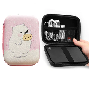 Dễ Thương Gấu Nhỏ Da EVA Bên Ngoài HDD Ổ Đĩa Cứng Powerbank Túi Bảo Quản Túi Đựng Đồ Du Lịch Bảo Quản Chống Thấm Nước