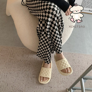Xixitiao Dép Đôi Thời Trang Mùa Hè Với Họa Tiết Kim Cương Đế Eva Chống Trượt Dùng Trong Nhà