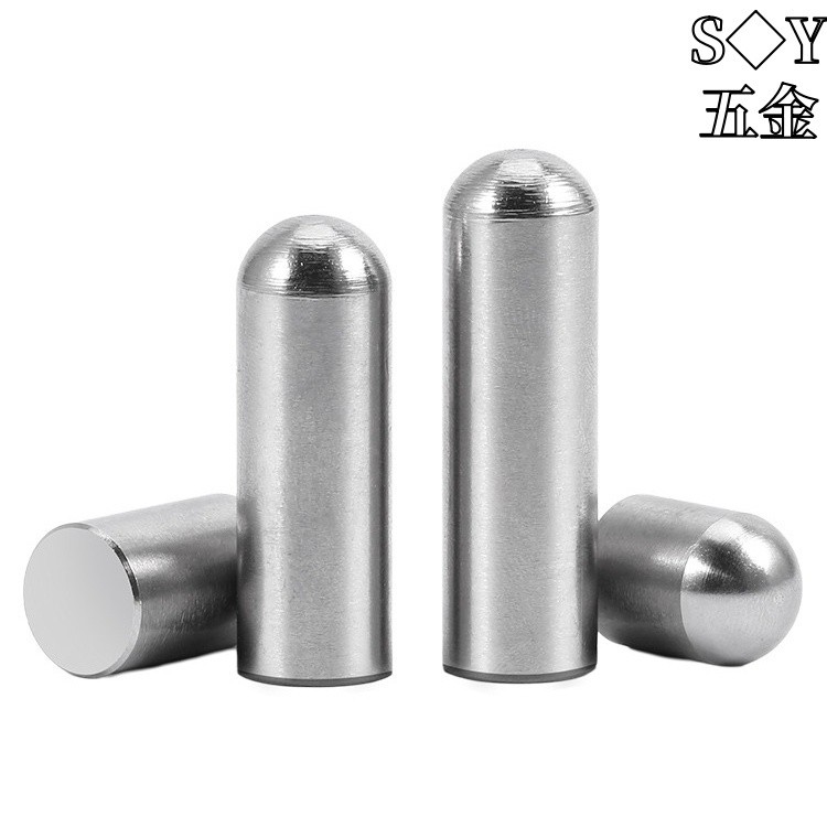 (((M3-M10) Thép không gỉ 304 Đầu tròn nguyên khối Pin định vị đầu bóng Pin rắn Con lăn móng tay Đầu tròn Pin hình trụ Pin đầu tròn Pin đầu tròn Móng tay Φ 3Φ 4 Φ 5Φ 6Φ 8 Φ 10
