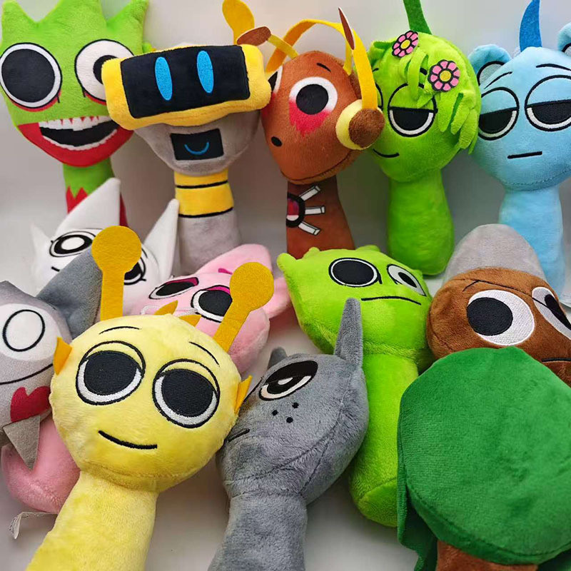Gấu Bông Sprunki Búp bê sang trọng,Hộp nhịp điệu Búp bê Đồ chơi trẻ em Incredibox Sprunki đồ chơi,Quà Tặng Cho Bé