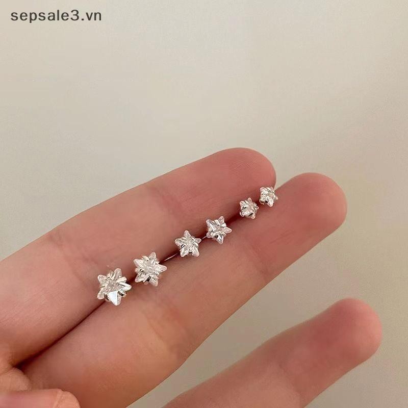 # Sepsale # 1 Cặp Bông Tai Pha Lê Ngôi Sao Hợp Thời Trang Bông Tai Zircon Thẩm Mỹ Phong Cách Hàn Quốc Dành Cho Nữ Trang Sức Khuyên Tai Thời Trang Bé Gái.