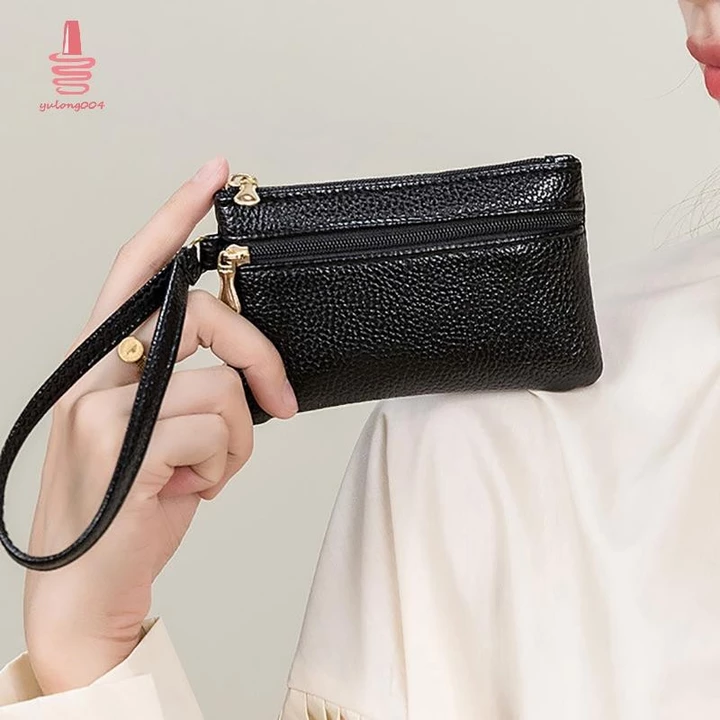 Ví nữ Ví da nữ Ví đựng thẻ Ví đựng tiền xu Ví ngắn Ví nhỏ Dây kéo Móc khóa Túi ly hợp Ví VN – 3
