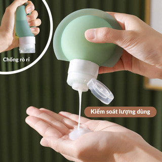 Chai Chiết Dầu Gội Sữa Tắm Silicone Chai Chiết Mĩ Phẩm Mềm Mại An Toàn Dung Tích 60ml BC02 -NGÓI HOME