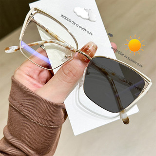 Kính Cận Có Độ Nữ ALOLA Gọng Kính Mắt Mắt Mèo Kim Loại Chống Ánh Sáng Xanh Đổi Màu Khi Ra Nắng Thời Trang