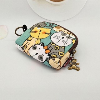 WOAY Đổi Tiền Tổ Chức, Ví Đựng Tiền Xu Phong Cách Hoạt Hình Canvas, Ví Mini Bền Đẹp Cổ Điển Dễ Thương Dành Cho Nữ Bé Gái
