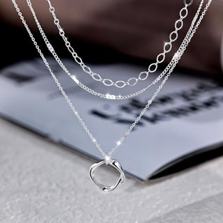 Vòng cổ nữ chuỗi không đều nhiều lớp xếp chồng mạ trang sức 14k