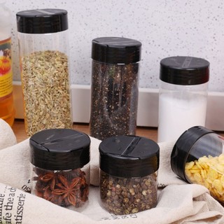 Bình đựng gia vị trong suốt có nắp đậy - Bình lắc hạt tiêu muối bằng nhựa - Hộp đựng gia vị - Hộp đựng bột BBQ - Tiện ích nhà bếp
