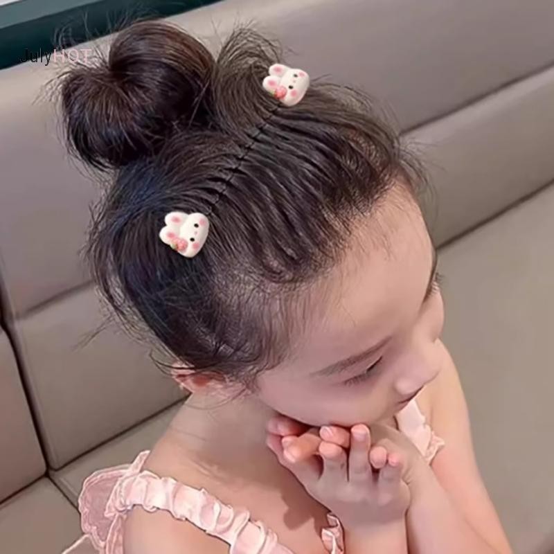 Julyhot Trẻ Em Ngọt Ngào Hoạt Hình Dễ Thương Lược Chải Tóc Chống Trơn Trượt Chèn Lược Mũ Đội Đầu Phụ Kiện Kiểu Tóc Massivedeals