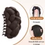 ESSENCEH Bun Head Tóc Giả, Kẹp Tóc Nâu Tự Nhiên, Phụ Kiện Tóc Lông Tơ Tổng Hợp Màu Đen Thời Trang