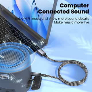 Cáp Aux Jack chất lượng cao Elough USB sang Bộ chuyển đổi cáp âm thanh Aux 3,5 mm