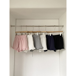 Mùa Hè 2025 Hàn Quốc Cao Cấp Thường Ngày Ruffle Edge Quần Short Nữ Chữ A Rời Quần