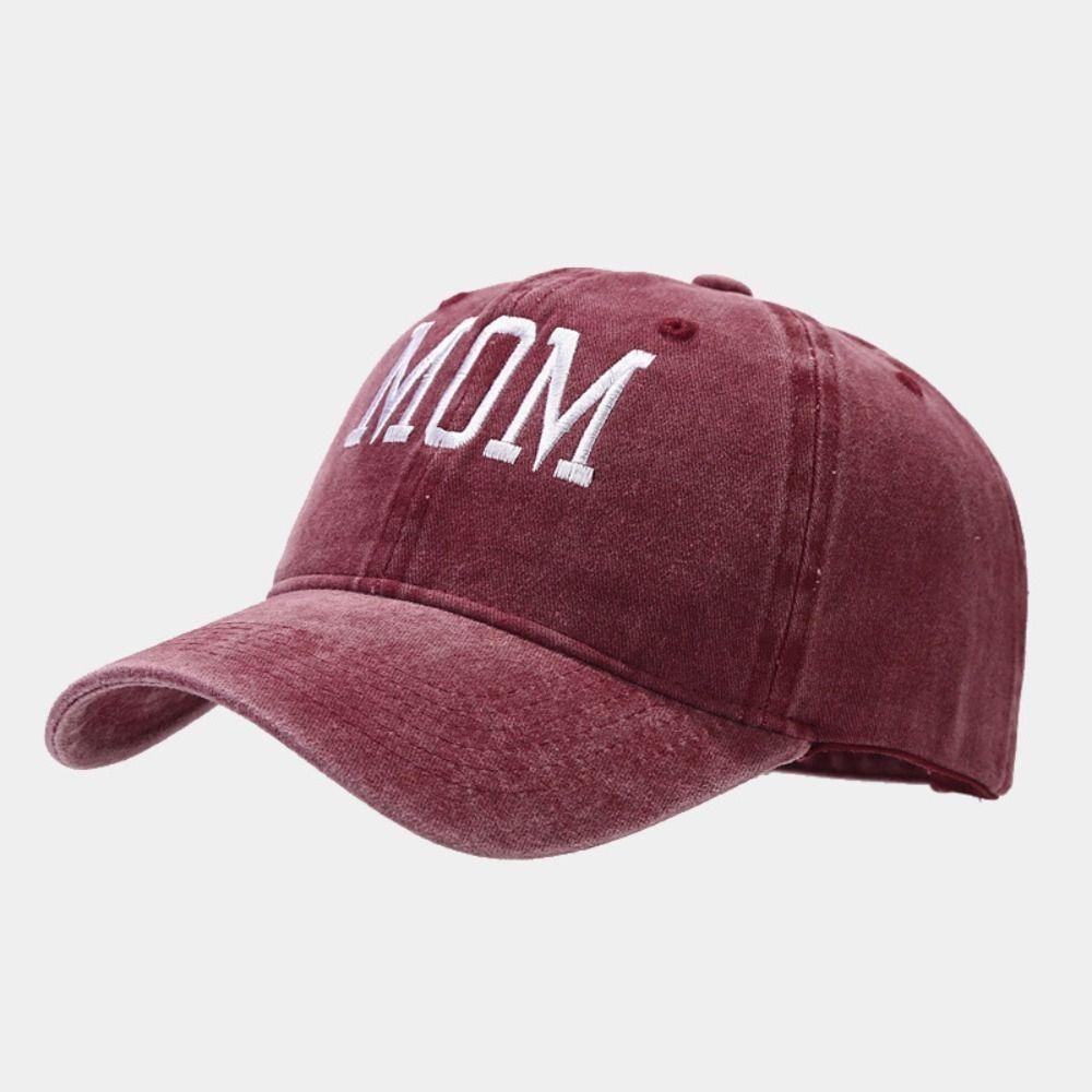 Mũ bóng chày thêu MINIMALY DAD MOM, thiết kế hiphop cổ điển với tấm che điều chỉnh được