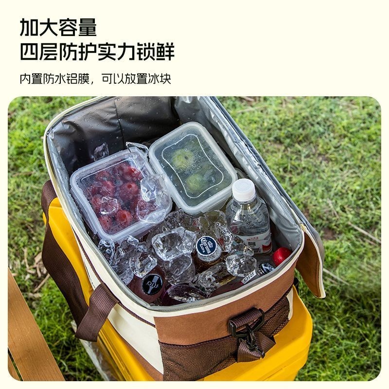 Dung tích lớn Túi cách nhiệt ngoài trời đa chức năng Túi cách nhiệt thực phẩm Túi đá lạnh cầm tay Túi cách nhiệt Takeaway Túi dã ngoại tươi Túi cầm tay Túi đựng đồ ăn trưa cách nhiệt
