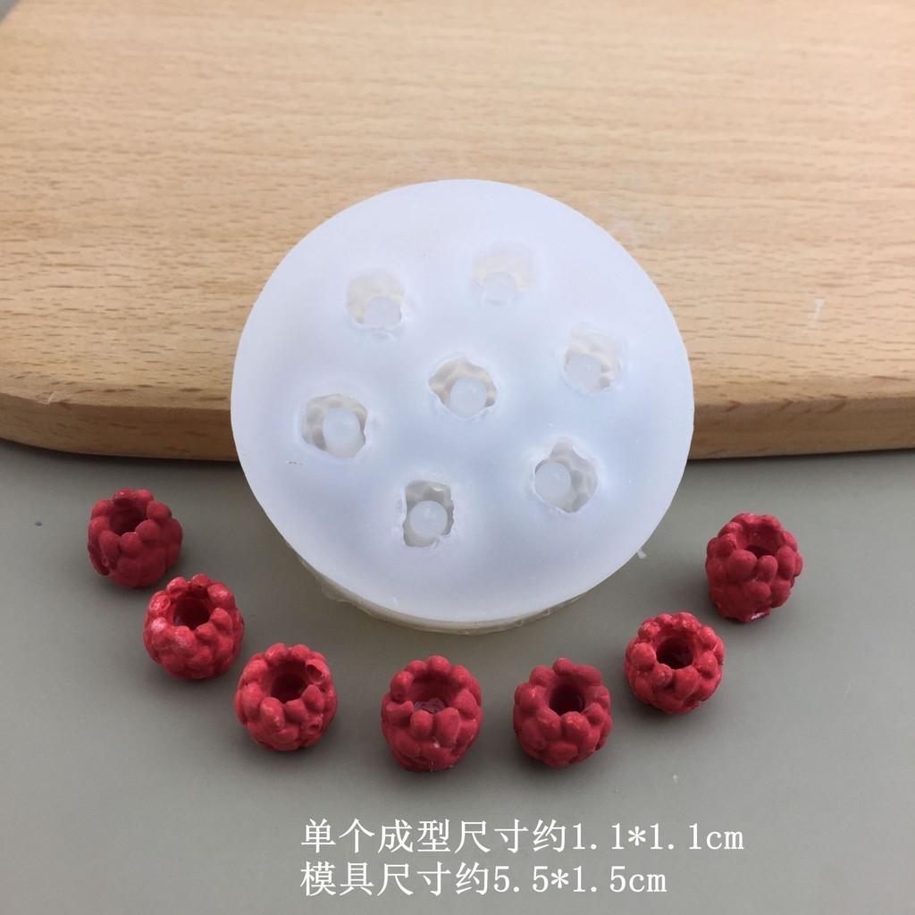 Diy Fruit Series Blueberry Raspberry Khuôn Silicon Chocolate Fondant Kẹo Epoxy Trang Trí Bánh Dụng Cụ Trang Trí Khuôn Nướng Bánh