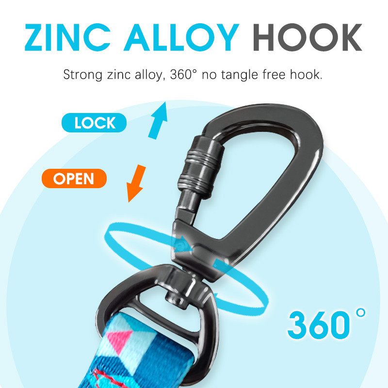 HamshMoc Dây Xích Chó Tay Cầm Đệm Mềm Dây Dẫn Thú Cưng Nylon Chịu Lực Phản Quang Dây Xích Thú Cưng Cho Nhỏ Vừa Chó Lớn Đi Bộ Ngoài Trời