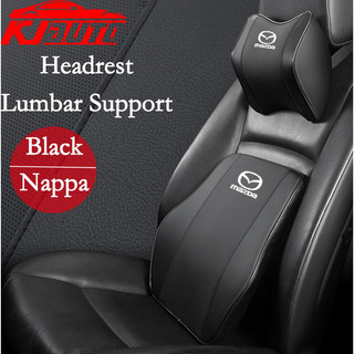 Mazda Xe Cổ Tựa Đầu Gối Còn Lại Đầu Nappa Da Đệm Ô Tô Thoáng Khí Thắt Lưng Hỗ Trợ Gối Cho Xe Mazda 3 2 5 CX3 RX8 BT50 323 CX8 CX30 RX7 626 CX7 NX5 CX9 Phụ Kiện