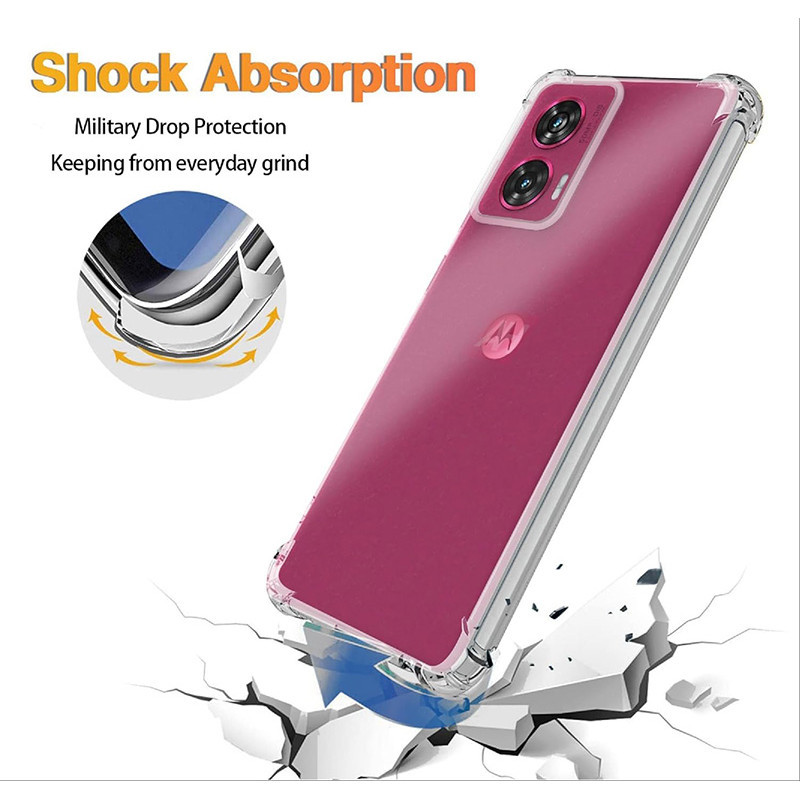 Dành Cho Motorola Edge 50 Fusion Mềm Chống Sốc Pha Lê Gel Trong Suốt TPU Chống Sốc