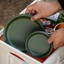 Dao kéo dã ngoại cổ điển, Đĩa cắm trại S / M bằng hợp kim nhôm, Đĩa ăn có thể sưởi ấm chất lượng cao Cắm trại ngoài trời