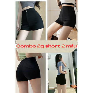 [Combo 2q] Quần short nữ lưng cao gen bụng dáng sooc đùi chất vải umi hàn cao cấp co giãn đã chiều, thiết kế trẻ trung
