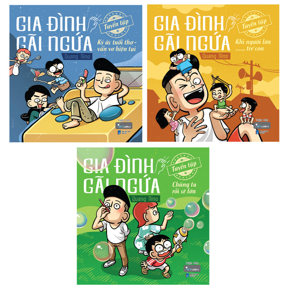 Sách - Combo 3 Cuốn: Gia Đình Gãi Ngứa (Ký ức tuổi thơ + Khi người lớn...trẻ con + Chúng ta rồi sẽ lớn) (AZ Việt Nam)