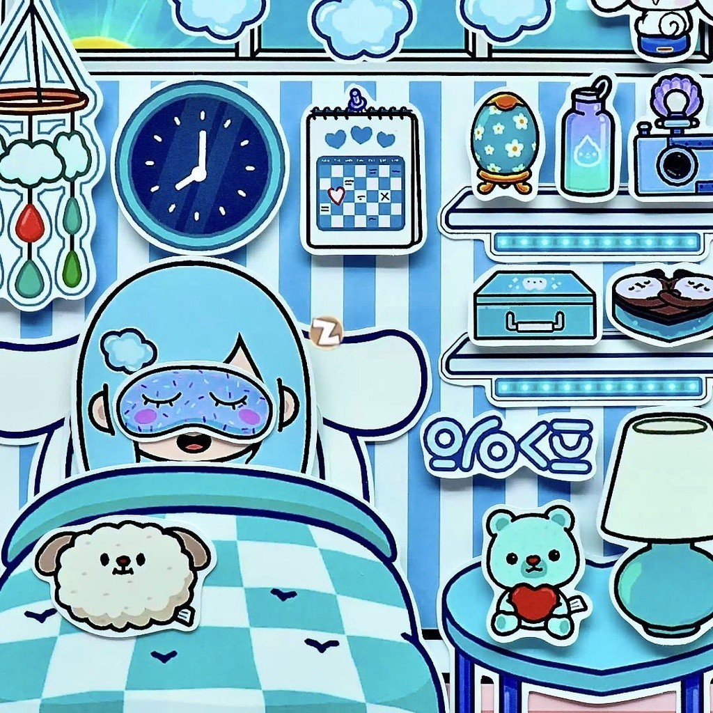 Sanrio Sách Hình Búp Bê Thủ Công Xinh Xắn đồ chơi sách thủ công đồ chơi tự làm chơi của trẻ em đồ chơi công chúa cho b
