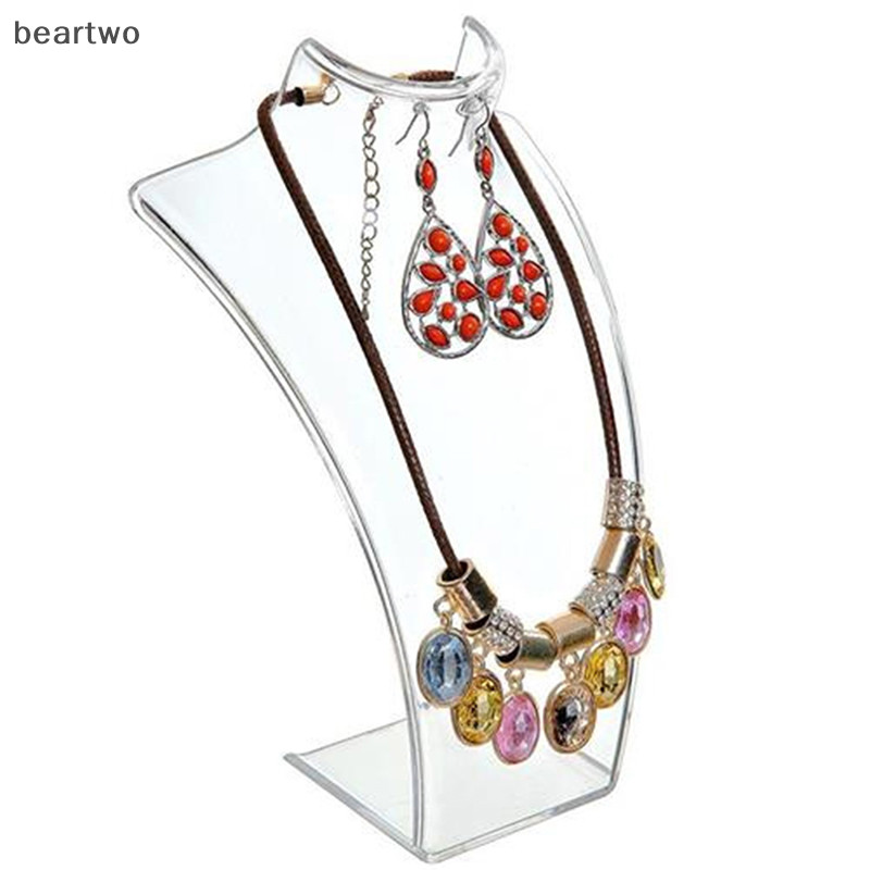 < Beartwo > Trưng bày trang sức Vòng cổ mô hình thời trang Mặt dây chuyền hình nộm Bông tai trưng bày đứng đẹp