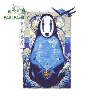EARLFAMILY 13cm Spirited Away No Face Man Xe Dán Thời Trang Dễ Thương Chống Trầy Xước Hộp Dụng Cụ Kính Chắn Gió Phía Sau DIY Đề Can Đua Xe Phụ Kiện
