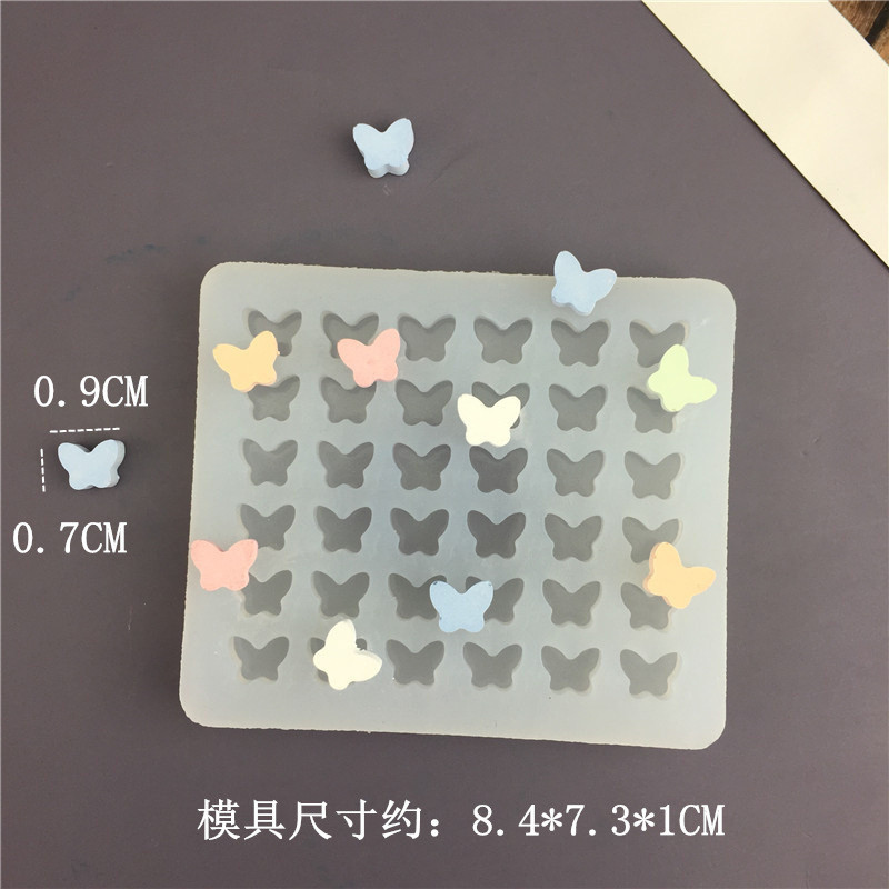 Khuôn silicon hình bướm, tim, thỏ; dùng cho socola, sáp, nhựa, bánh, kẹo, pudding, đá; DIY