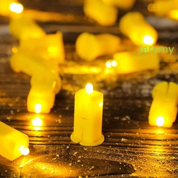 JEREMY1 10 Đèn Lồng, Đèn Tích Hợp Chất Liệu DIY Đèn Lồng Đèn LED Wick, Dễ Sử Dụng Đèn Điện Tử Thu Nhỏ Màu Vàng Wicks Đèn Đèn Đèn Đèn Lồng Giấy