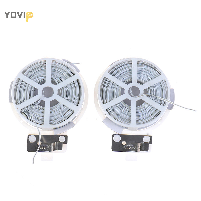 Yovip 1Pc (50m) Cà vạt xoắn chắc chắn đa chức năng màu trắng có dây phủ VN