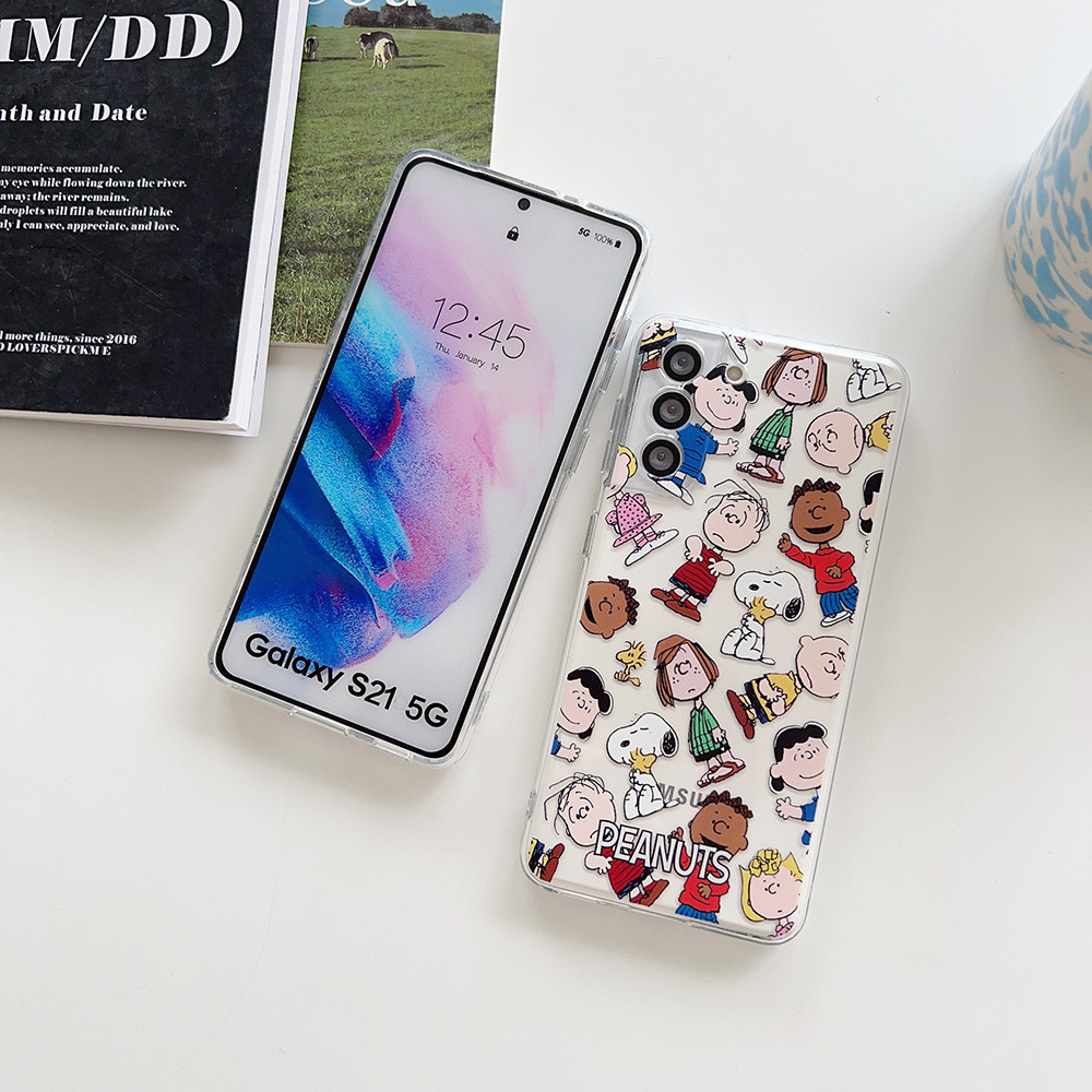 Ốp Mềm TPU Cho Samsung S24 S23 S22 Ultra Plus S23 S21 FE A55 A54 A35 A34 A25 A24 A15 A14 Họa Tiết Snoopy Chống Vết Bẩn Chống Sốc Vỏ Điện Thoại Cảm Ứng Tinh Tế