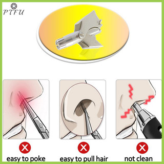 PTFU 1 Máy Tông Đơ Mũi Cho Nam Di Động Thép Không Gỉ Hướng Dẫn Sử Dụng Tông Đơ Cho Máy Cạo Râu Có Thể Giặt Mũi Tai Cắt Tóc Kéo Mới