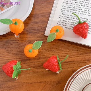 Plumhouse Mới Dâu Kẹp Tóc Nhựa Dễ Thương Mũ Phụ Kiện Tóc Cô Gái Bên Nổ Kẹp Ngọt Tóc Mũ Đội Đầu Trang Sức VN