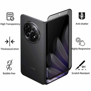 Kính cường lực màn hình riêng tư cho OPPO Find N6/N5 5G 2025, bảo vệ ống kính camera, full cover