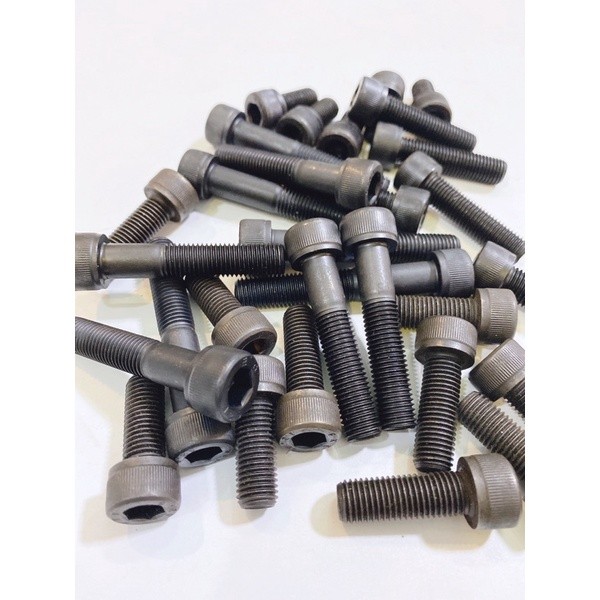 Ốc bulong M10 10li răng nhuyễn 1.25 màu đen đầu lục giác chìm, đủ size ...