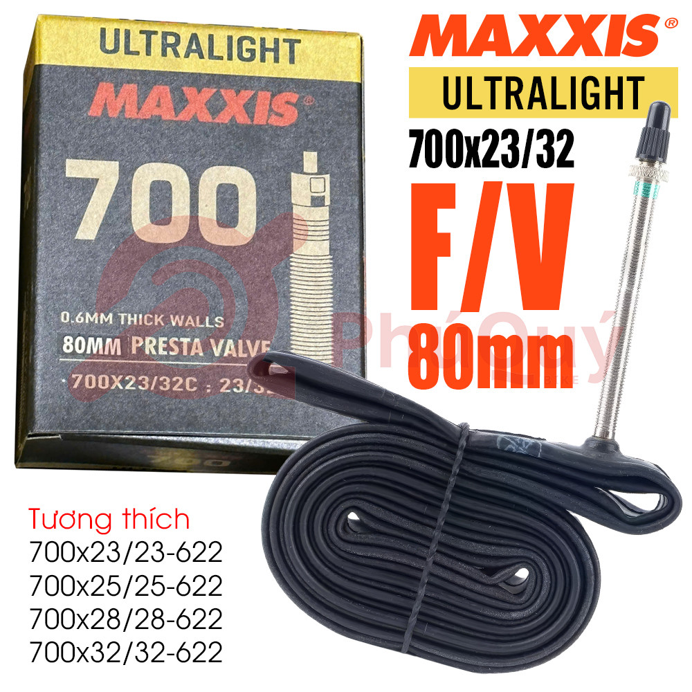 Ruột MAXXIS VN SIÊU MỎNG 700x23/32 FV 80 Chỉ 80gr