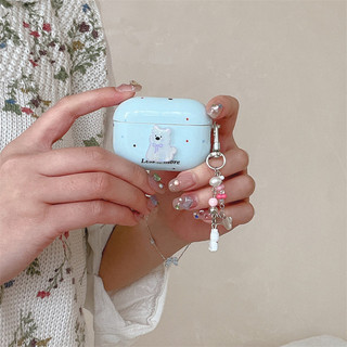 Bắn mực nơ chó cho AirPods 1 / 2 3 Pro Pro2 pro3 Airpod4 Bộ tai nghe Vỏ bảo vệ Bluetooth không dây AirPods Pro i3 i4 pro3 Vỏ bảo vệ tai nghe