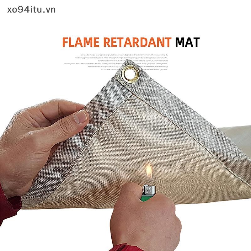 XOITU Cắm Trại Ngoài Trời Vải Chống Cháy BBQ Chăn Cháy Thảm Cách Nhiệt Chống Cháy Sợi Thủy Tinh VN