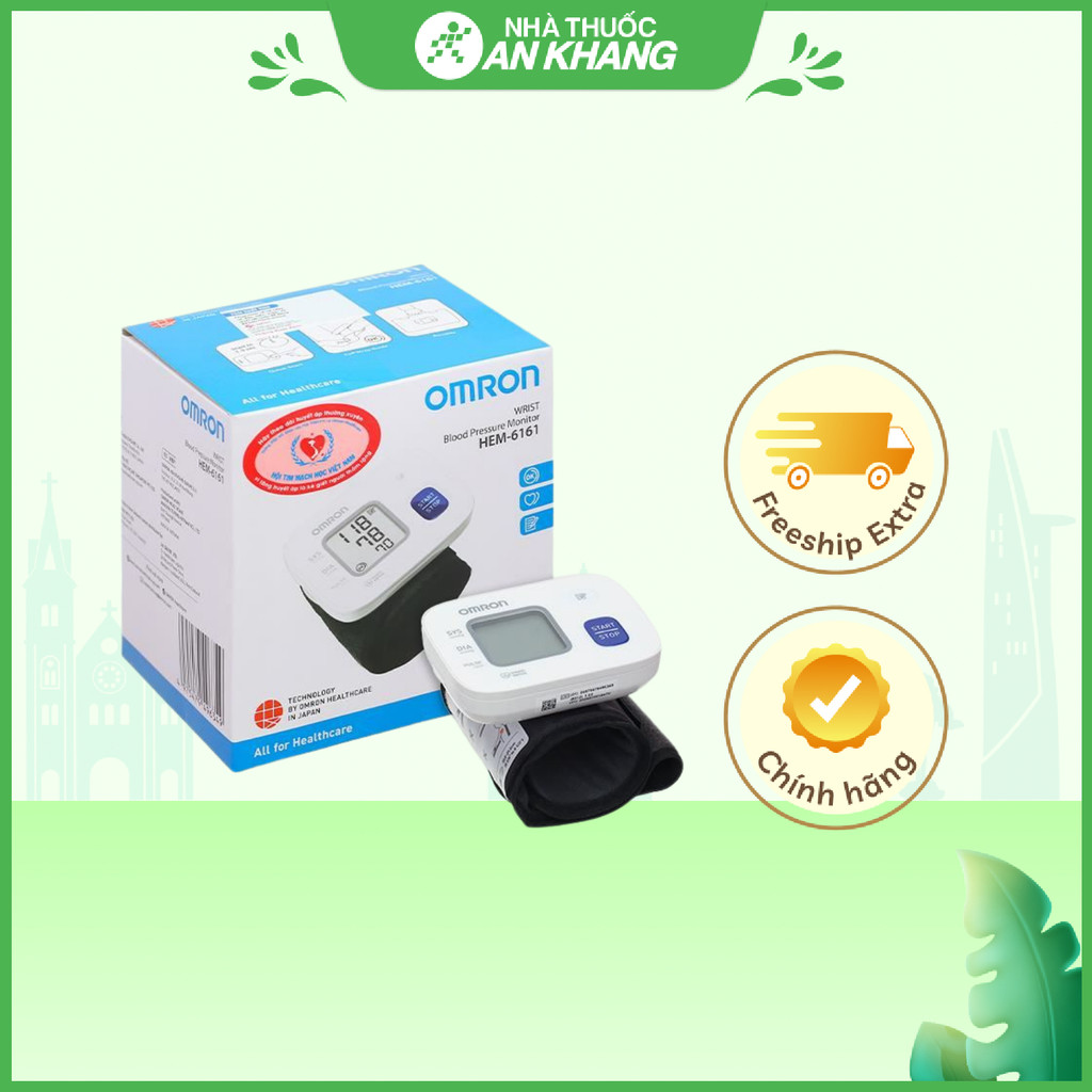 Máy đo huyết áp cổ tay tự động Omron Hem-6161