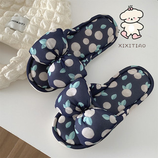 Xixitiao Dép Đi Trong Nhà Bằng Vải Lanh Phù Hợp Cho Mọi Mùa Có Nơ Đế Mềm Thoải Mái