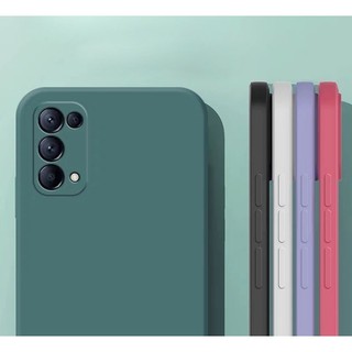 Thời Trang Mới Oppo Reno 5 6 4 4G A74 A52 A72 A92 A36 A76 Khung Ốp Lưng Vuông Mỏng Mềm TPU Vỏ Silicon Có Dây Đeo Tay