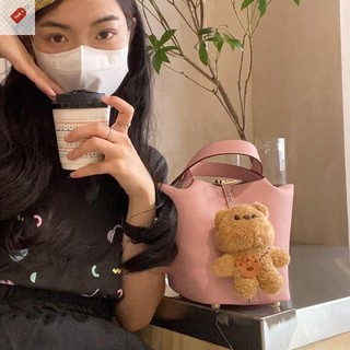 ALIK 1 Bé Gái Quà Tặng Sinh Nhật Sang Trọng Gấu Nhỏ Ba Lô Mặt Dây Chuyền Gấu Dễ Thương Hoạt Hình Động Vật Nhồi Bông Búp Bê Móc Khóa VN