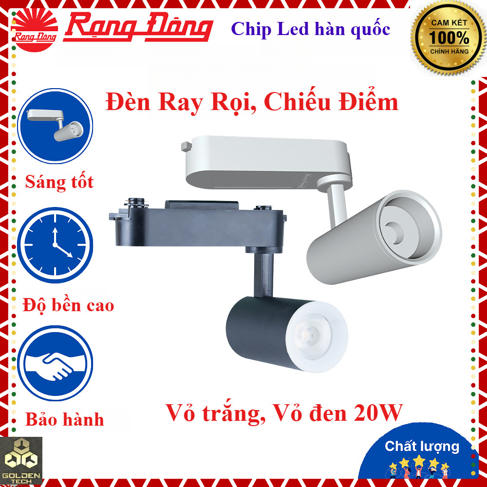 (Chính hãng) Đèn Led chiếu điểm gắn thanh ray, Đèn Ray Rọi 20W Rạng ...