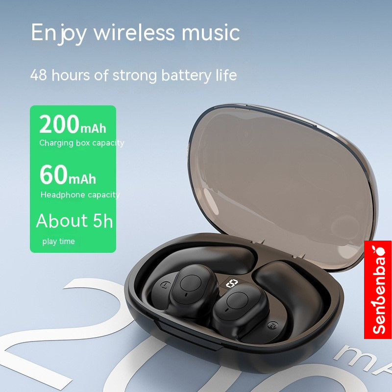 Senbenbao S75 Tai nghe không dây mở tai mới Ows Bluetooth 5.3, Tai nghe không dây, Khử tiếng ồn, Tương thích với Android, Universal.